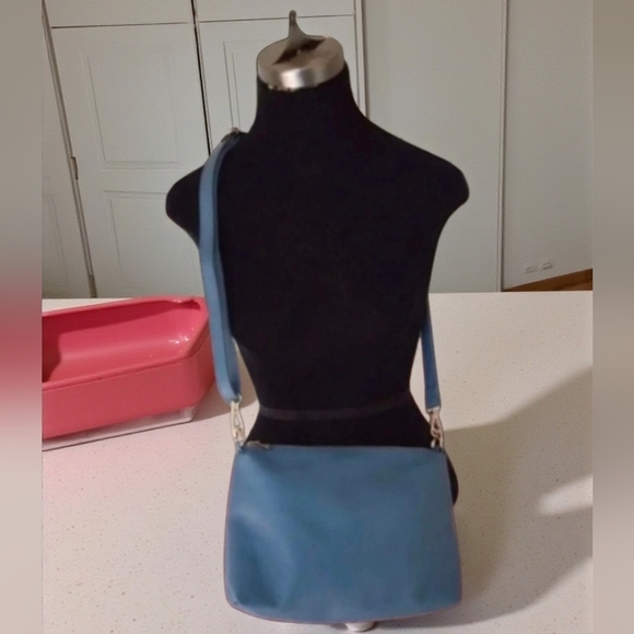 bebe Handbags - Bebe Chic Blue Faux Leather Crossbody Bag-NWOT